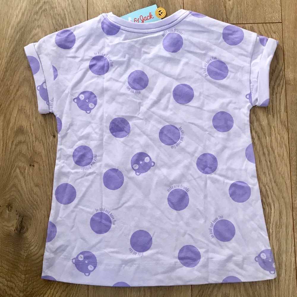 Cat & Jack Purple Critter Be Kind Pocket Tee NWT - Picture 2 of 2